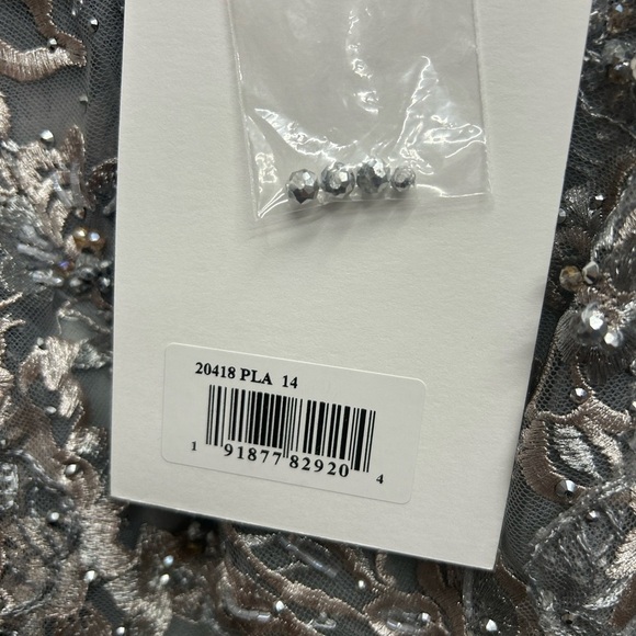 Mac Duggal 20418 NWT HIGH NECK PUFF SLEEVE EMBELLISHED GOWN - Picture 7 of 9